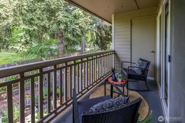Serene views from the private balcony.