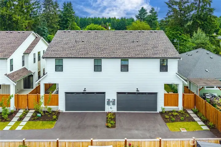 Garage access from shared driveway