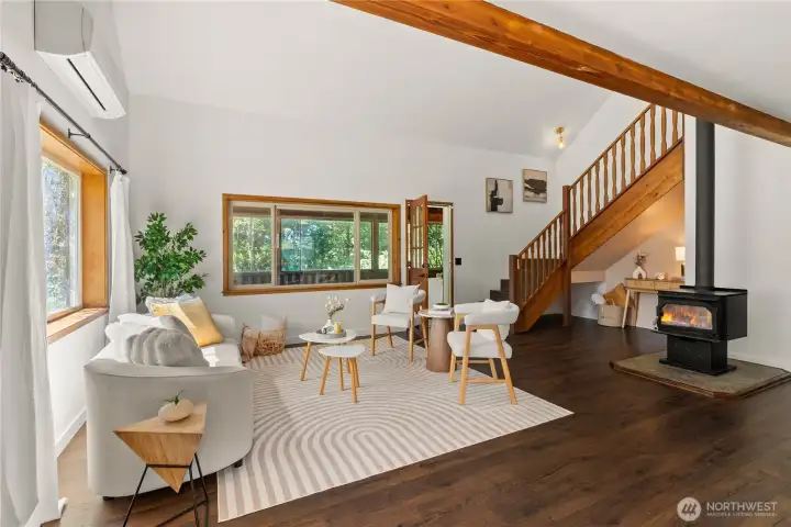 Bright, open living space! New floors throughout home.