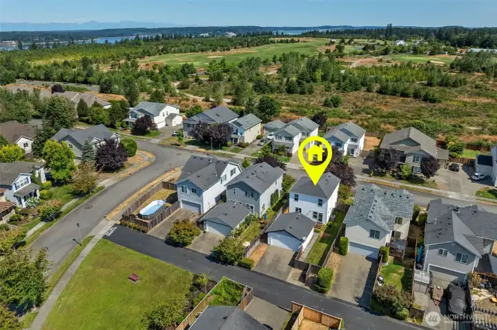 Nicely located with the Home Course Golf course in the distance