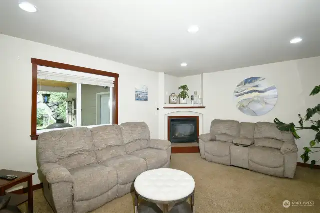 Family Room just off kitchen with access to beautiful backyard