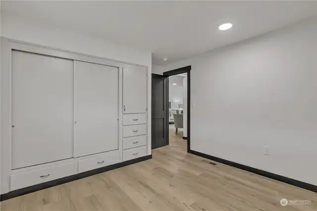 3rd bedroom with built in closets