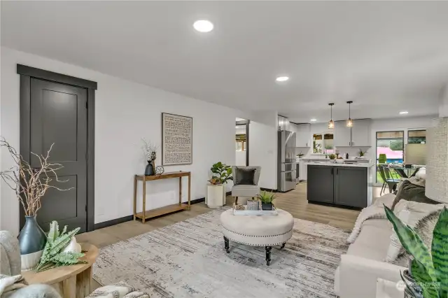 Coat closet off entry and living room