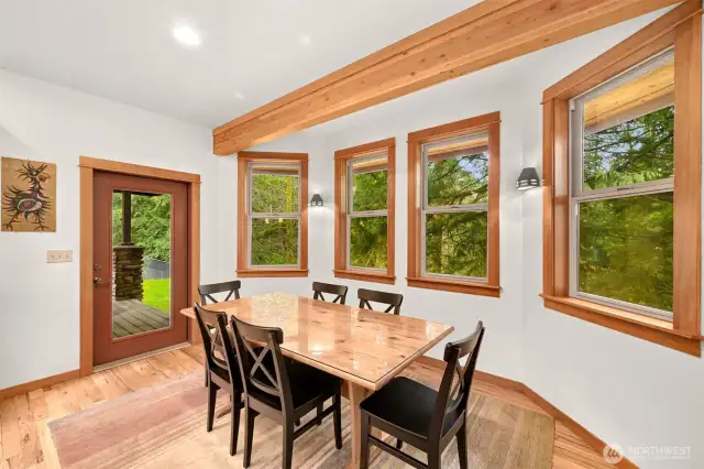 Dining nook...door takes you to the BBQ covered porch