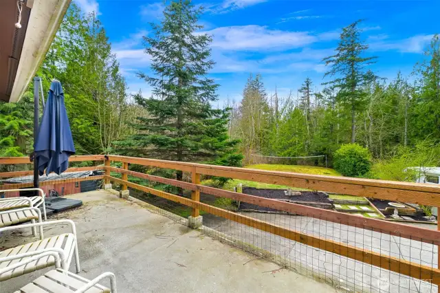 ADU deck overlooking it's portion of the property
