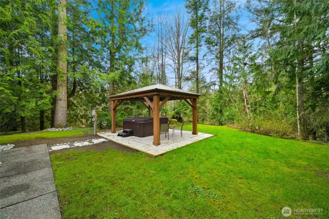 Gazebo Covered Hot Tub just off main covered porch
