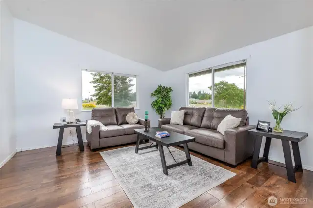 Spacious living space that is comfortable and cozy.