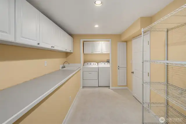 Massive laundry room on lower level