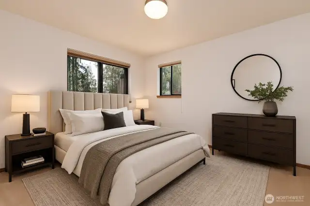 Another bedroom with brand new paint. Virtually staged.