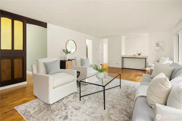 Natural flow into dining room
