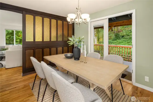 Open the french doors for a flexible indoor/outdoor space