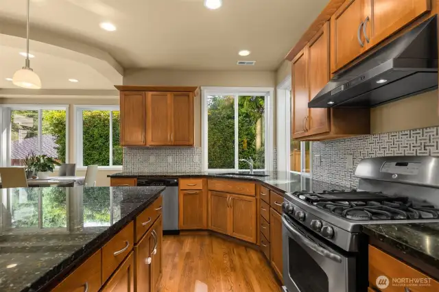The perfect kitchen for the chef in the house! With loads of counter space, cabinet space, walk-in pantry and quality finishes.
