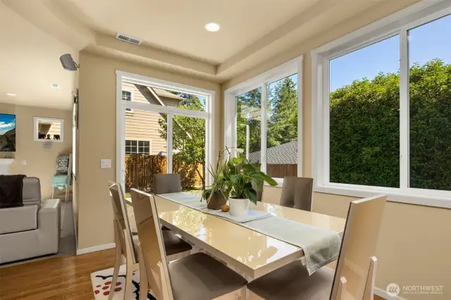 From the dining room there is quick access to the backyard that is great for BBQs and entertaining.