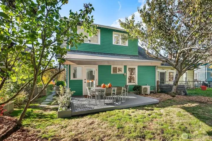 View from the backyard towards the home.