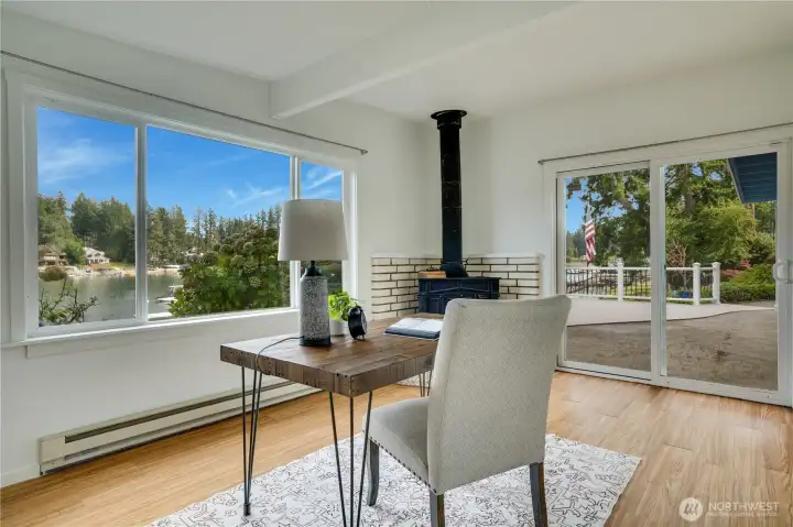 Work from home while overlooking the tranquil bay