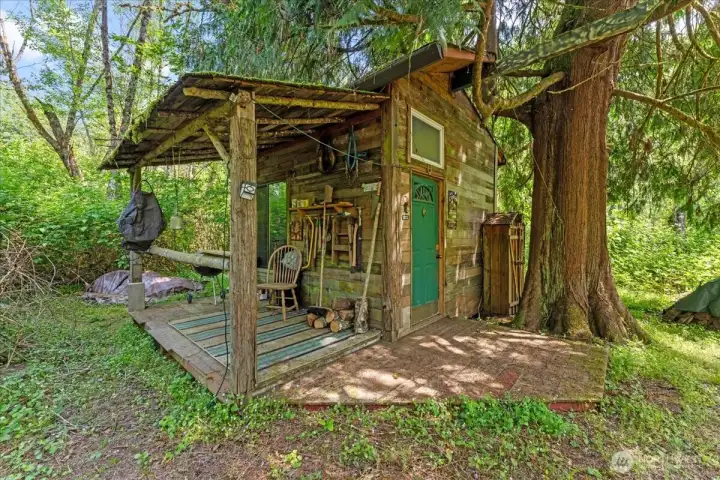 Cute cabin in the back