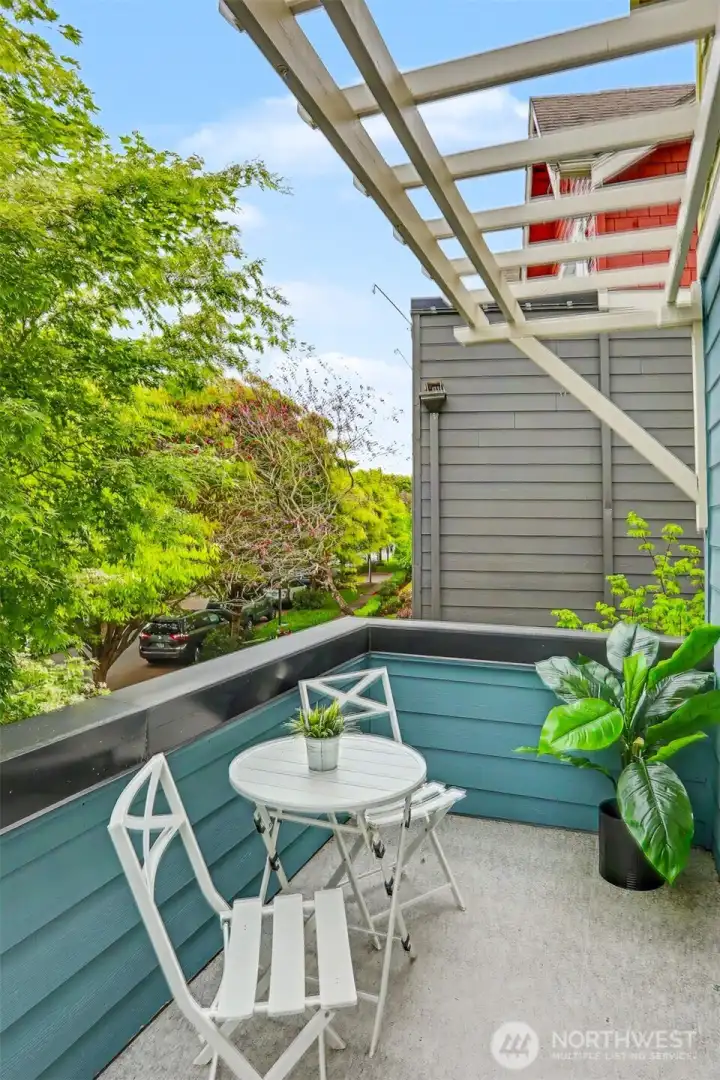 The deck, great for morning coffee.