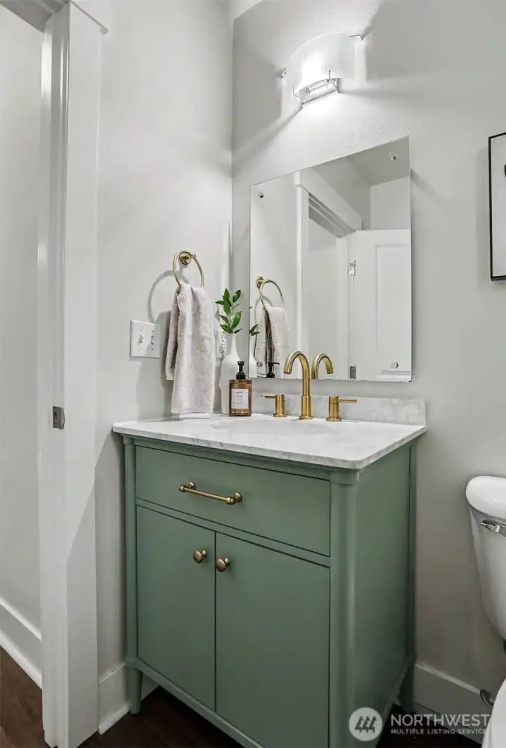Powder room on the main floor.