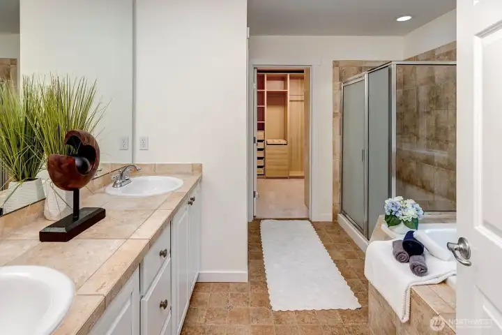 Primary Bathroom with dual vanity