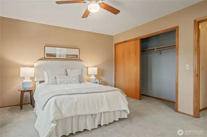 Additional closet space as the suite also comes with a walk-in closet. Additional closet space as the suite also comes with a walk-in closet.