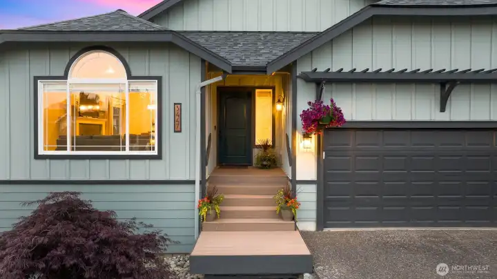 Composite front porch and newer fiberglass front door Composite front porch and newer fiberglass front door