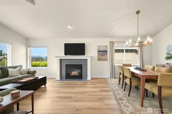 Large open living/dining room Large open living/dining room