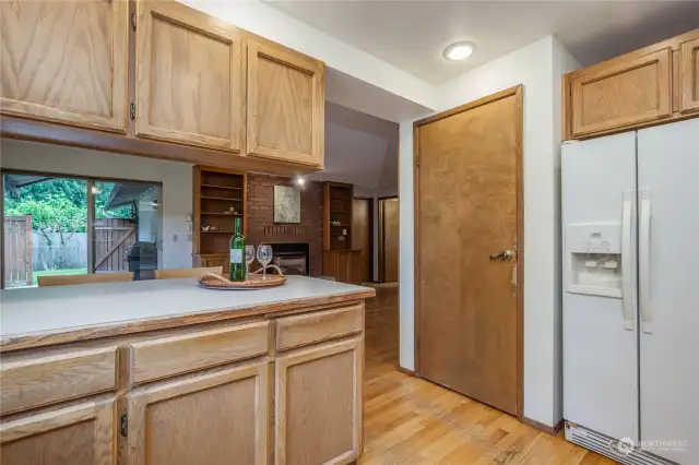 Walk-in pantry offers even more storage