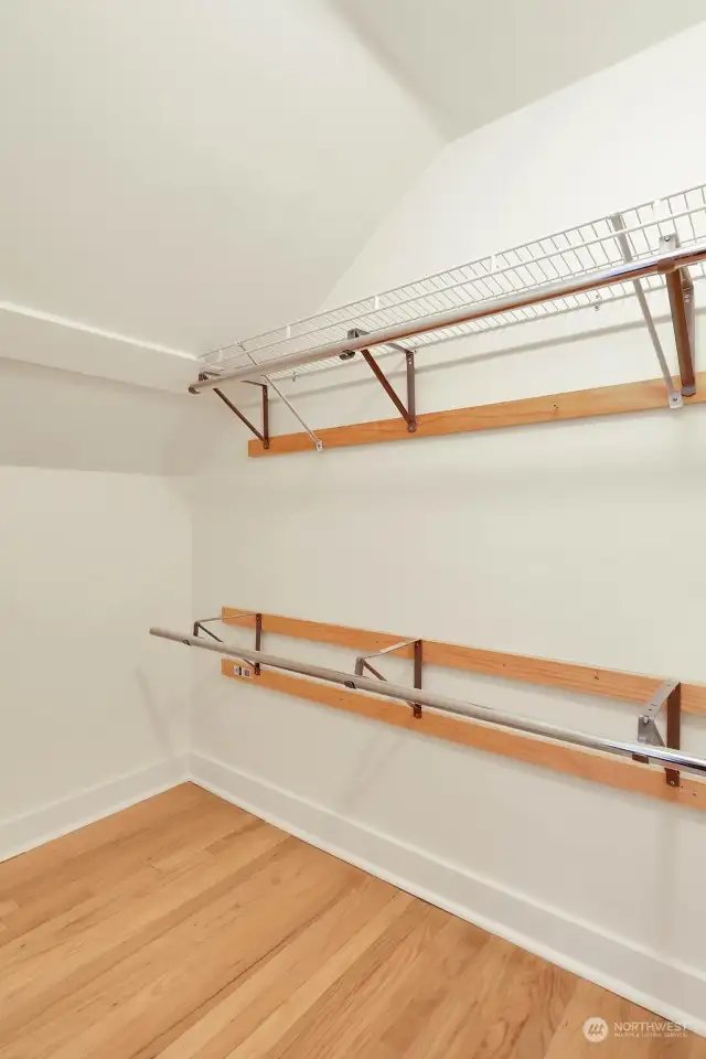 Generously sized walk-in closet off bedroom, provides ample storage