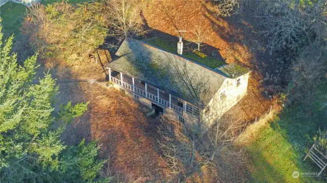Overhead view of the home itself.