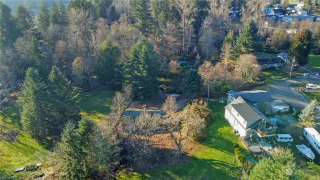 Overhead view of the lot.