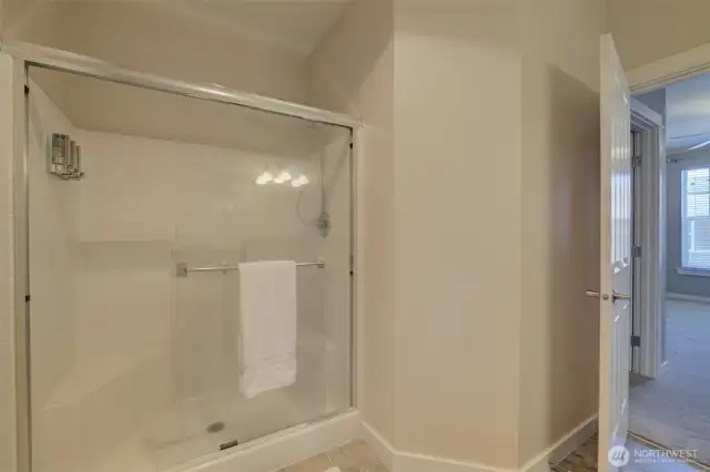 The large shower in the primary bath.
