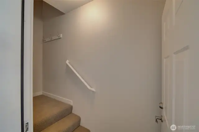Lower level entry leads to the main level.