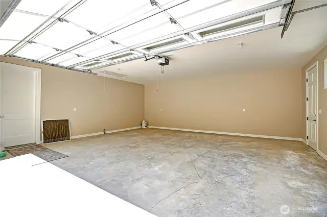 Spacious two car garage
