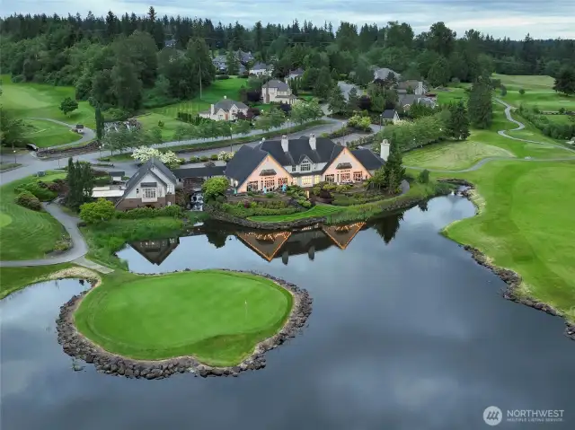Echo Falls Country Club features a restaurant & an iconic 18th hole.