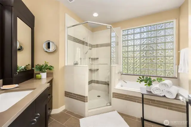 separate toilet room & linen closet as well!