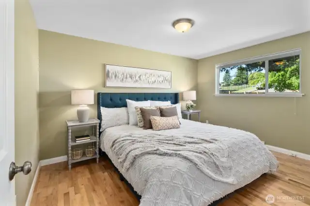 King size bed pictured