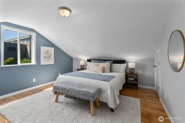 King size bed pictured