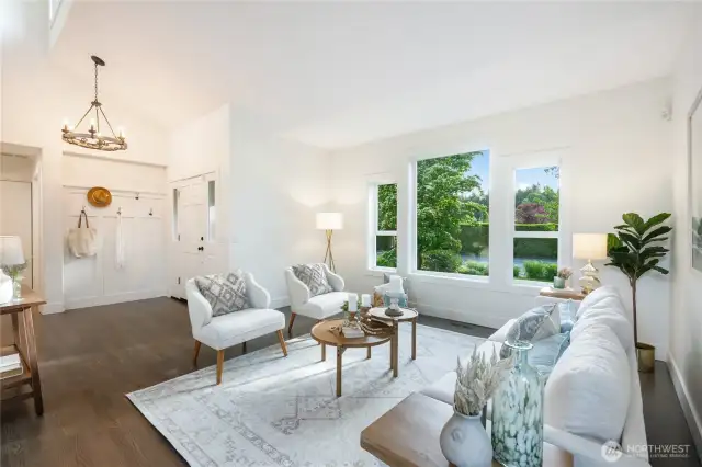 Vaulted ceilings bring the light; year round!