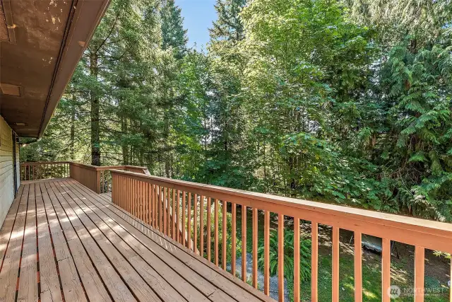 It's like you're in the trees! Each bedroom has access to the upper deck.