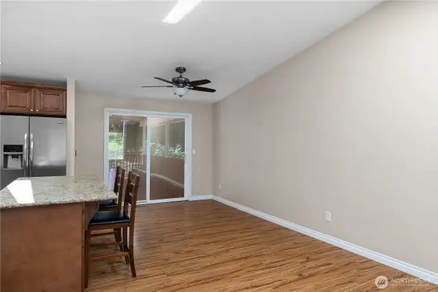 Eating space - slider to spacious covered porch!