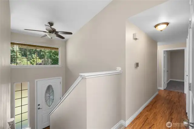 Ceiling Fan in entry.
