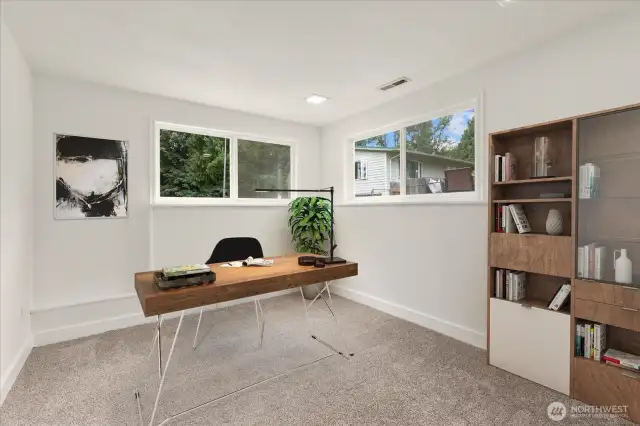 Virtually staged as a home office