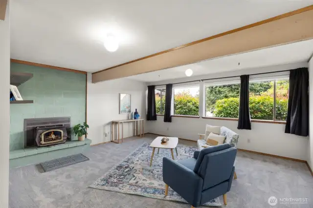 Downstairs family room with view!