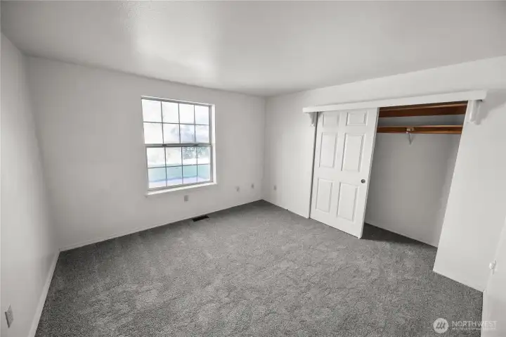bedroom 1 closet view, all carpet is brand new