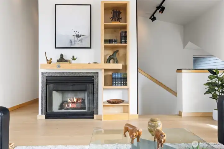 Numerous custom built ins perfect for art, books & collectibles