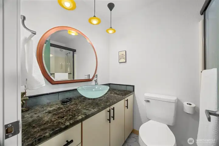 The second full bath upstairs