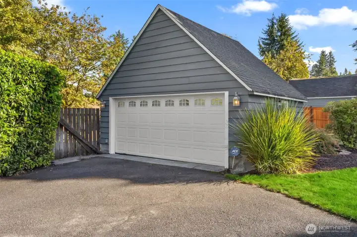 Quaint and useful 2-car garage
