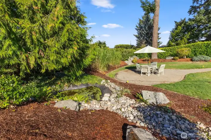 Open landscaping, ready for fish pond?