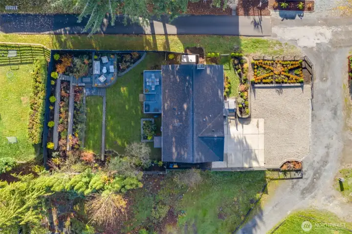 Overhead view of property