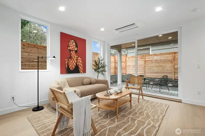 The mini-splits provide efficient heating and cooling.